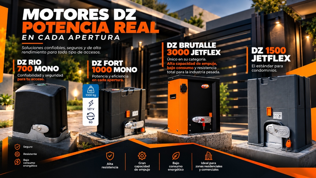 Motores DZ PPA - DZ Rio 700 Mono, DZ Fort 1000 Mono, DZ Brutalle 3000 JetFlex, DZ 1500 JetFlex